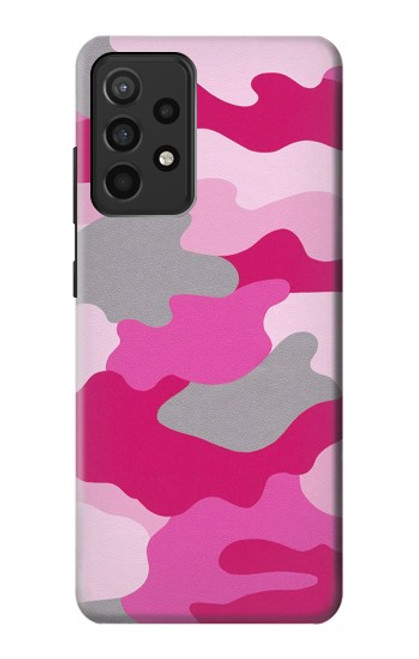 S2525 Pink Camo Camouflage Funda Carcasa Case para Samsung Galaxy A52, Galaxy A52 5G