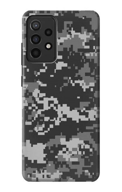 S3293 Urban Black Camo Camouflage Funda Carcasa Case para Samsung Galaxy A52, Galaxy A52 5G