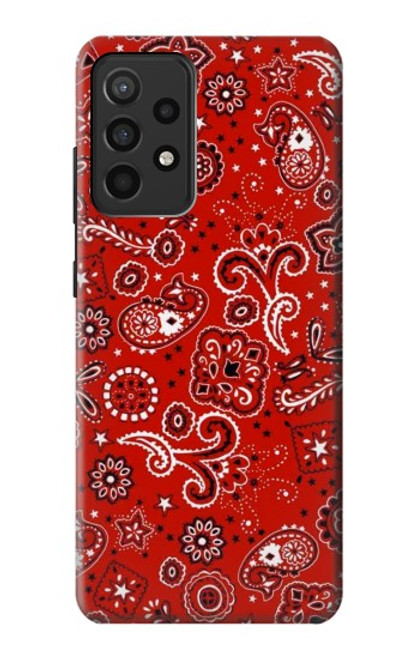 S3354 Red Classic Bandana Funda Carcasa Case para Samsung Galaxy A52, Galaxy A52 5G