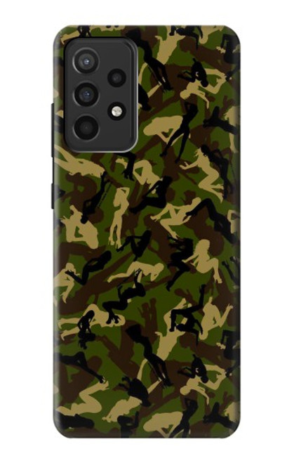 S3356 Sexy Girls Camo Camouflage Funda Carcasa Case para Samsung Galaxy A52, Galaxy A52 5G