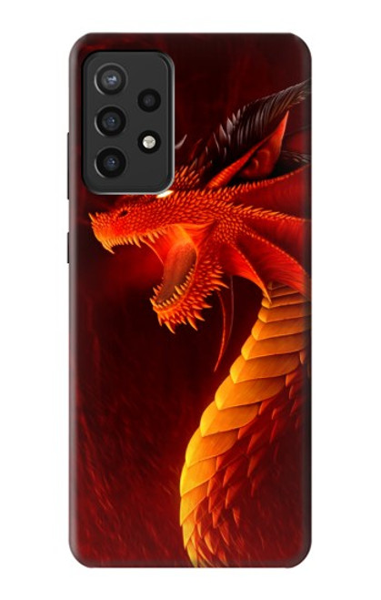 S0526 Red Dragon Funda Carcasa Case para Samsung Galaxy A72, Galaxy A72 5G