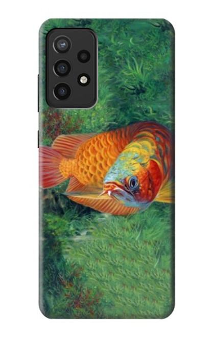 S1157 Red Arowana Fish Funda Carcasa Case para Samsung Galaxy A72, Galaxy A72 5G