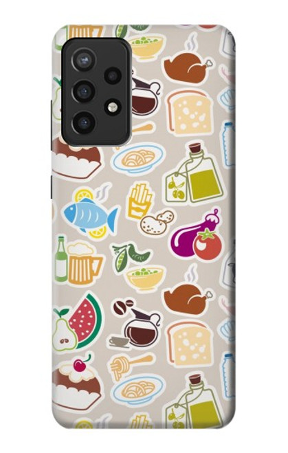 S2321 Food and Drink Seamless Funda Carcasa Case para Samsung Galaxy A72, Galaxy A72 5G