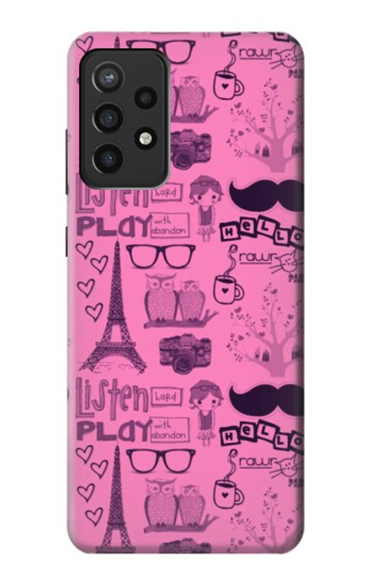 S2885 Paris Pink Funda Carcasa Case para Samsung Galaxy A72, Galaxy A72 5G