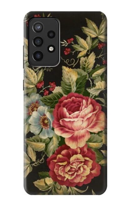 S3013 Vintage Antique Roses Funda Carcasa Case para Samsung Galaxy A72, Galaxy A72 5G