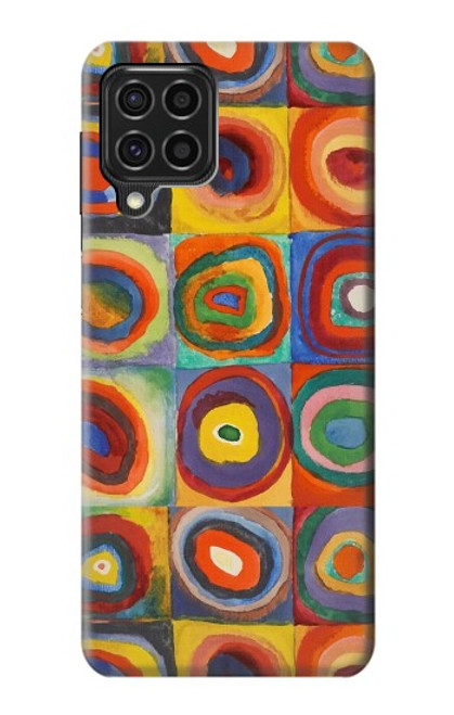 S3409 Squares Concentric Circles Funda Carcasa Case para Samsung Galaxy F62