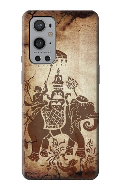 S2102 Thai Art Buddha on Elephant Funda Carcasa Case para OnePlus 9 Pro