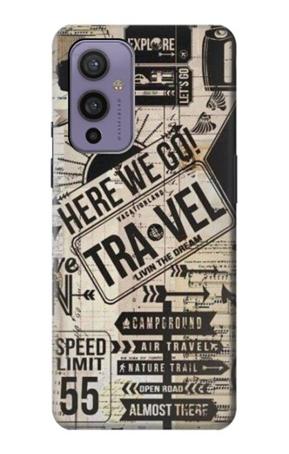 S3441 Vintage Travel Funda Carcasa Case para OnePlus 9