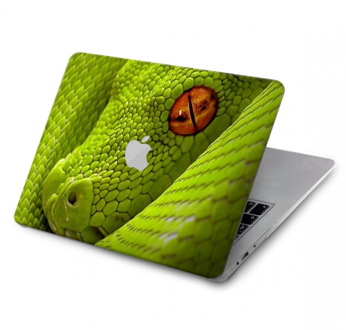 S0785 Green Snake Funda Carcasa Case para MacBook Pro Retina 13″ - A1425, A1502