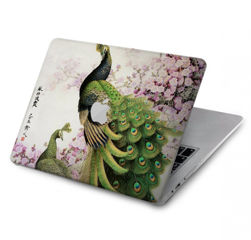 S2773 Peacock Chinese Brush Painting Funda Carcasa Case para MacBook Pro Retina 13″ - A1425, A1502