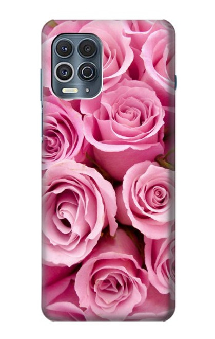 S2943 Pink Rose Funda Carcasa Case para Motorola Edge S