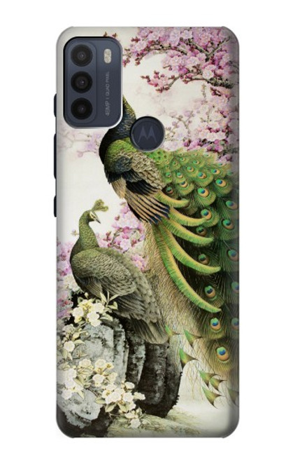 S2773 Peacock Chinese Brush Painting Funda Carcasa Case para Motorola Moto G50