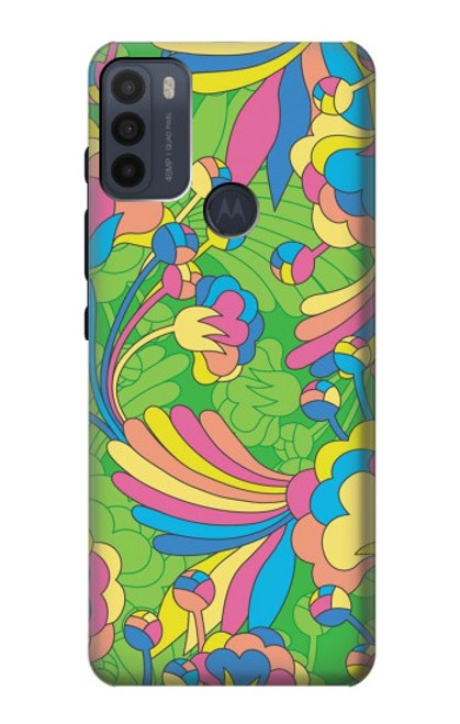 S3273 Flower Line Art Pattern Funda Carcasa Case para Motorola Moto G50