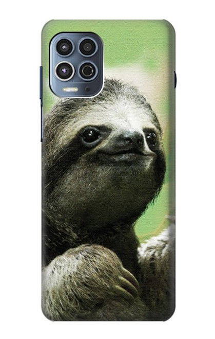 S2708 Smiling Sloth Funda Carcasa Case para Motorola Moto G100