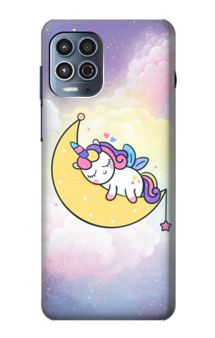 S3485 Cute Unicorn Sleep Funda Carcasa Case para Motorola Moto G100