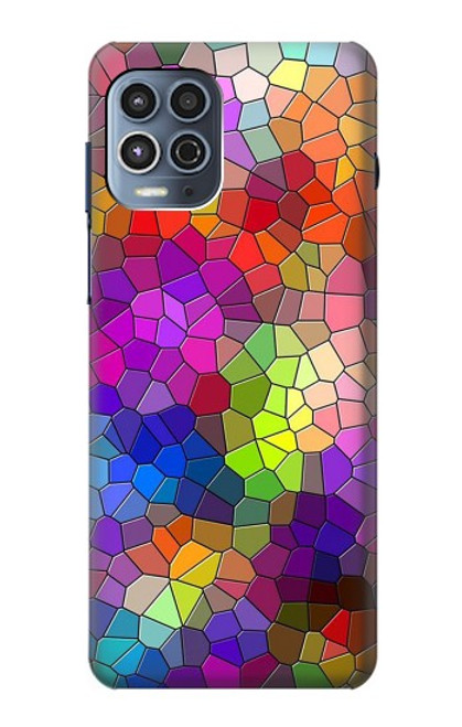 S3677 Colorful Brick Mosaics Funda Carcasa Case para Motorola Moto G100