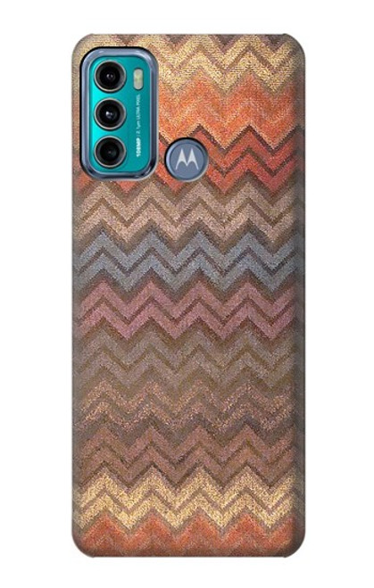 S3752 Zigzag Fabric Pattern Graphic Printed Funda Carcasa Case para Motorola Moto G60, G40 Fusion