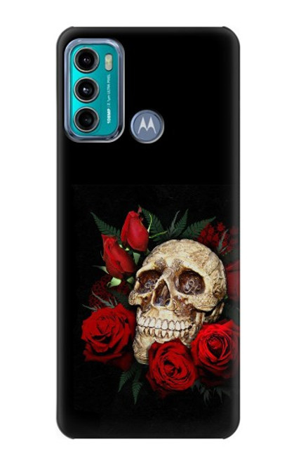 S3753 Dark Gothic Goth Skull Roses Funda Carcasa Case para Motorola Moto G60, G40 Fusion