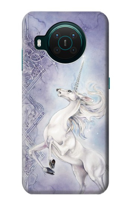 S1134 White Horse Unicorn Funda Carcasa Case para Nokia X10
