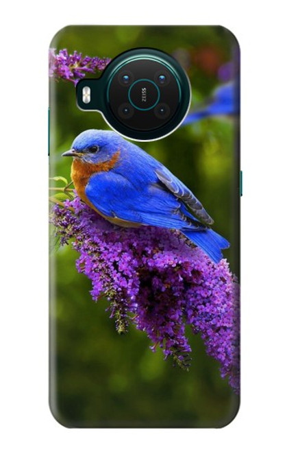 S1565 Bluebird of Happiness Blue Bird Funda Carcasa Case para Nokia X10