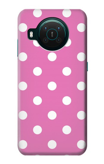 S2358 Pink Polka Dots Funda Carcasa Case para Nokia X10