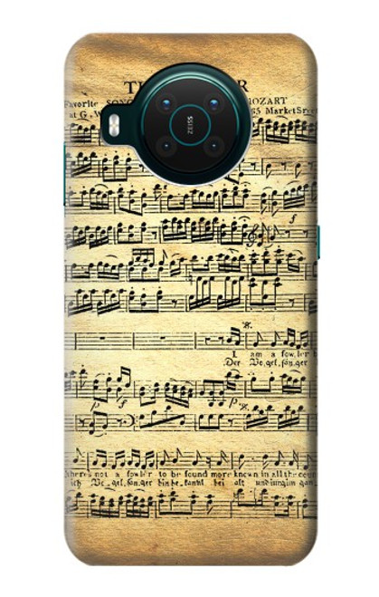 S2667 The Fowler Mozart Music Sheet Funda Carcasa Case para Nokia X10