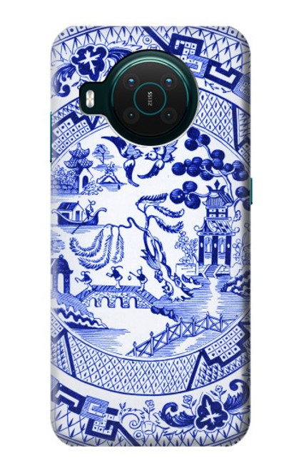 S2768 Willow Pattern Graphic Funda Carcasa Case para Nokia X10