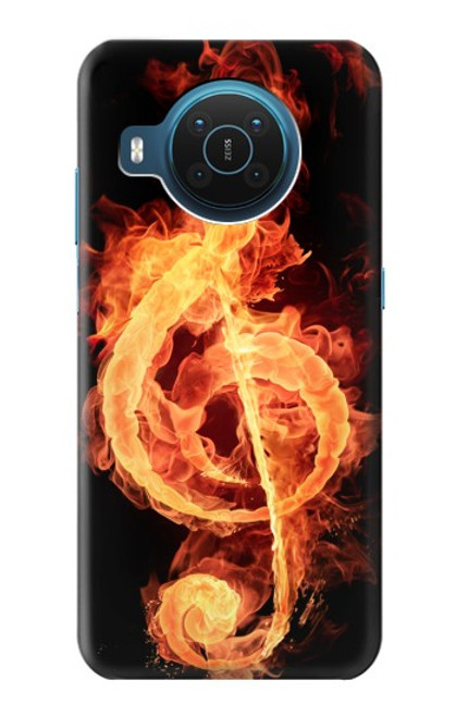 S0493 Music Note Burn Funda Carcasa Case para Nokia X20