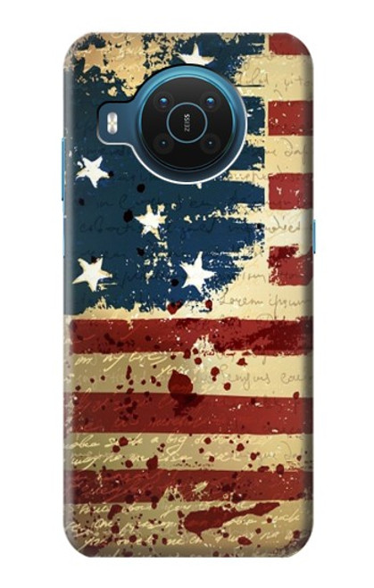 S2349 Old American Flag Funda Carcasa Case para Nokia X20