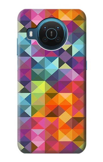 S3477 Abstract Diamond Pattern Funda Carcasa Case para Nokia X20