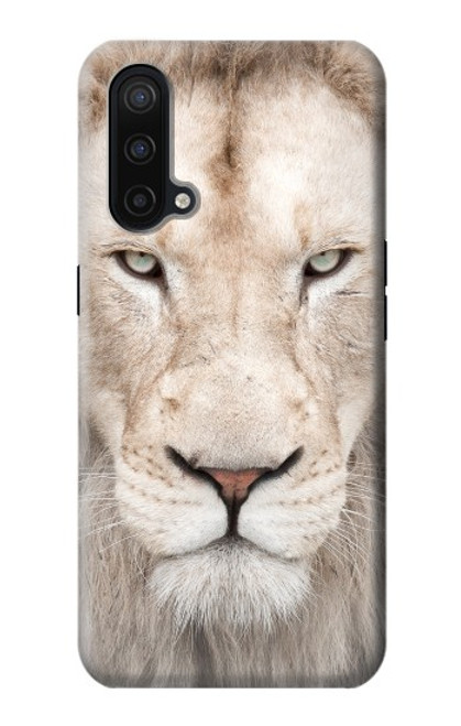 S2399 White Lion Face Funda Carcasa Case para OnePlus Nord CE 5G