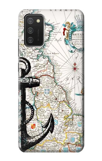 S1962 Nautical Chart Funda Carcasa Case para Samsung Galaxy A03S