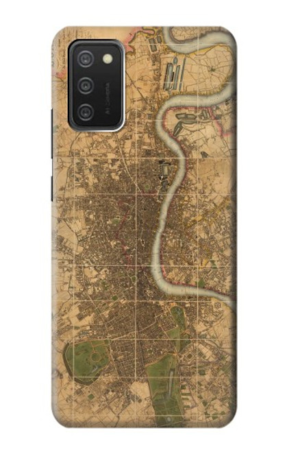 S3230 Vintage Map of London Funda Carcasa Case para Samsung Galaxy A03S