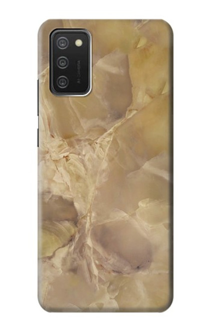 S3240 Yellow Marble Stone Funda Carcasa Case para Samsung Galaxy A03S