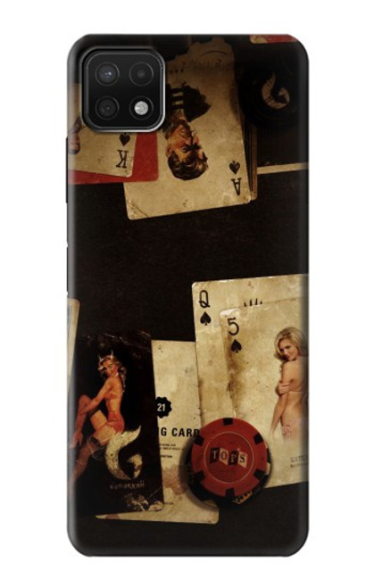 S1069 Old Vintage Sexy Poker Funda Carcasa Case para Samsung Galaxy A22 5G