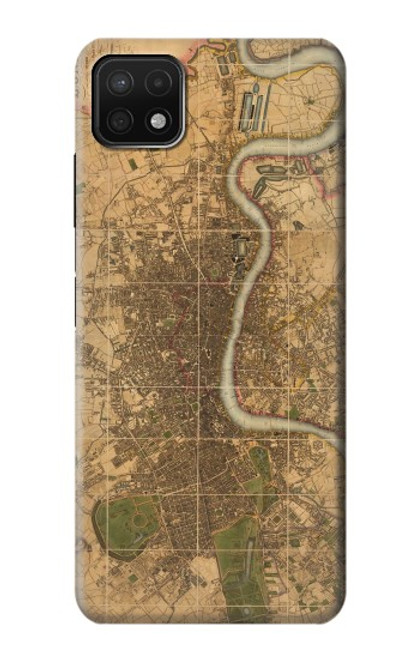 S3230 Vintage Map of London Funda Carcasa Case para Samsung Galaxy A22 5G