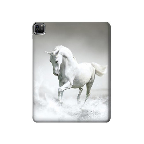 S0932 White Horse Funda Carcasa Case para iPad Pro 12.9 (2022, 2021, 2020, 2018), Air 13 (2024)