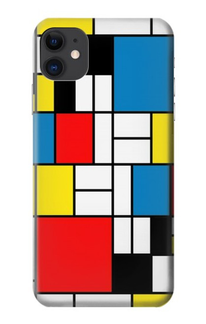 S3814 Piet Mondrian Line Art Composition Funda Carcasa Case para iPhone 11