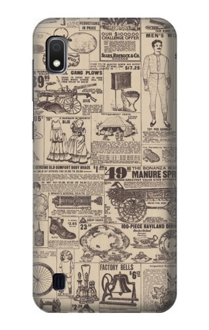 S3819 Retro Vintage Paper Funda Carcasa Case para Samsung Galaxy A10