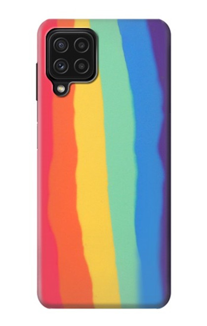 S3799 Cute Vertical Watercolor Rainbow Funda Carcasa Case para Samsung Galaxy A22 4G