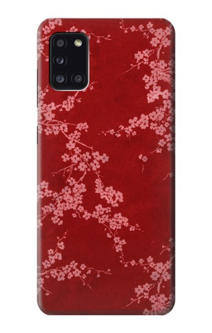 S3817 Red Floral Cherry blossom Pattern Funda Carcasa Case para Samsung Galaxy A31