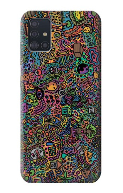 S3815 Psychedelic Art Funda Carcasa Case para Samsung Galaxy A51