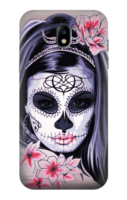 S3821 Sugar Skull Steam Punk Girl Gothic Funda Carcasa Case para Samsung Galaxy J5 (2017) EU Version