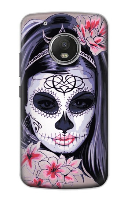 S3821 Sugar Skull Steam Punk Girl Gothic Funda Carcasa Case para Motorola Moto G5 Plus