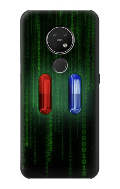 S3816 Red Pill Blue Pill Capsule Funda Carcasa Case para Nokia 7.2