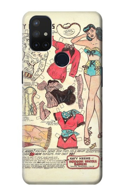 S3820 Vintage Cowgirl Fashion Paper Doll Funda Carcasa Case para OnePlus Nord N10 5G