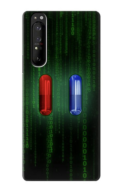 S3816 Red Pill Blue Pill Capsule Funda Carcasa Case para Sony Xperia 1 III