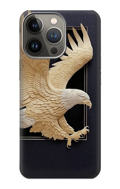 S1383 Paper Sculpture Eagle Funda Carcasa Case para iPhone 13 Pro