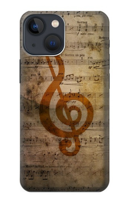 S2368 Sheet Music Notes Funda Carcasa Case para iPhone 13 mini