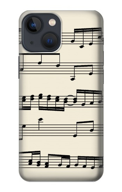 S3082 Music Sheet Funda Carcasa Case para iPhone 13